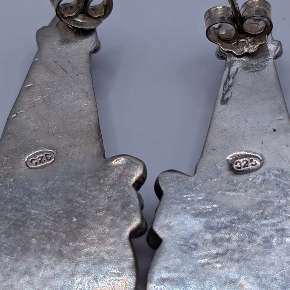 Sterling Silver Jasper Earrings - Picture 4 of 5